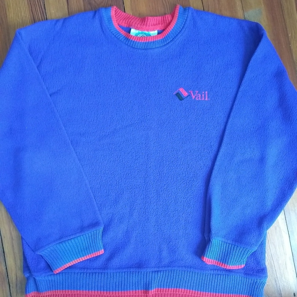 Vintage crew neck polyester sweater (vail)